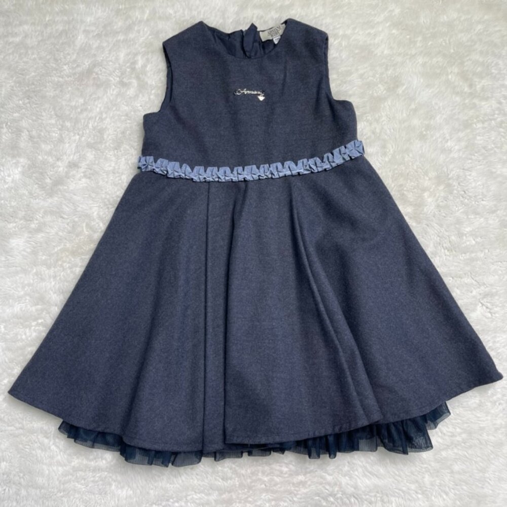 Armani Baby Girl Gray Blue Dress Size 24 Months